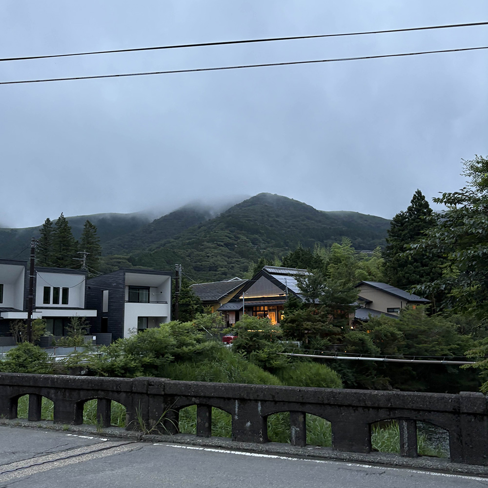 hakone buildings in evening
