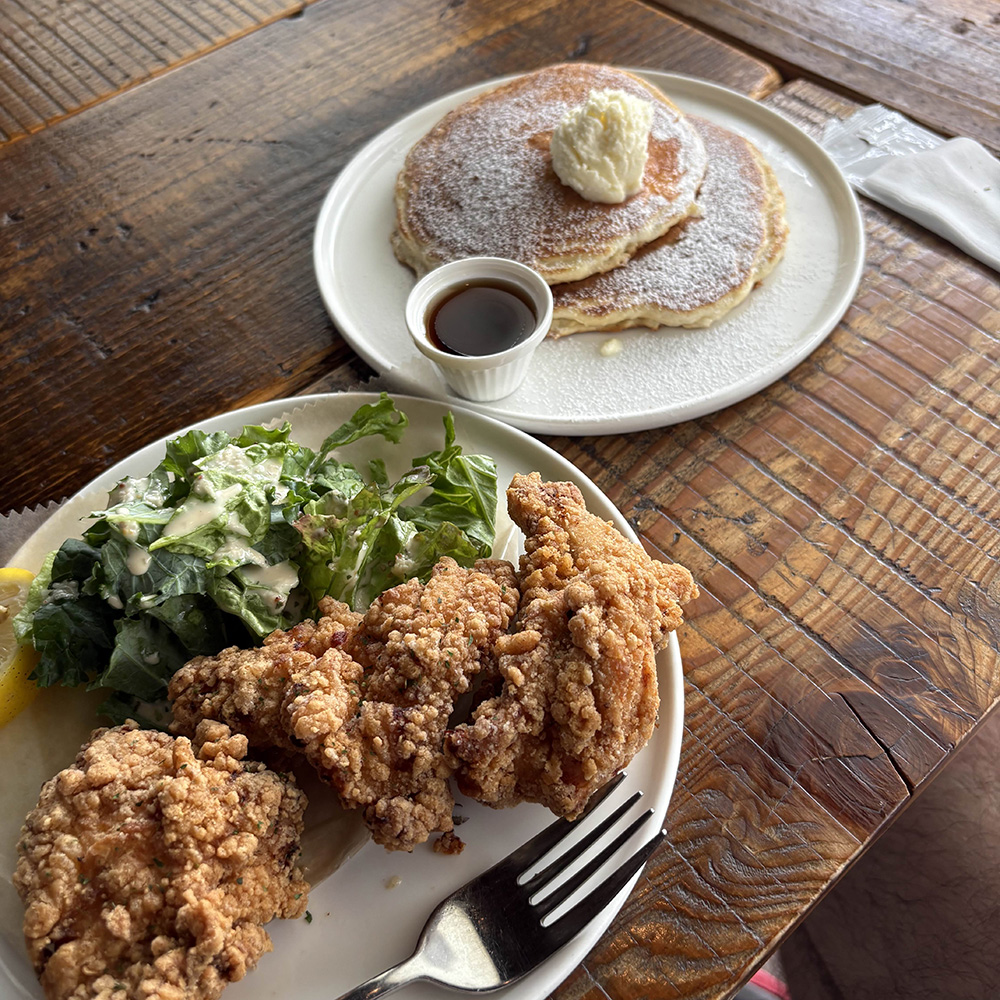 chicken and pancakes