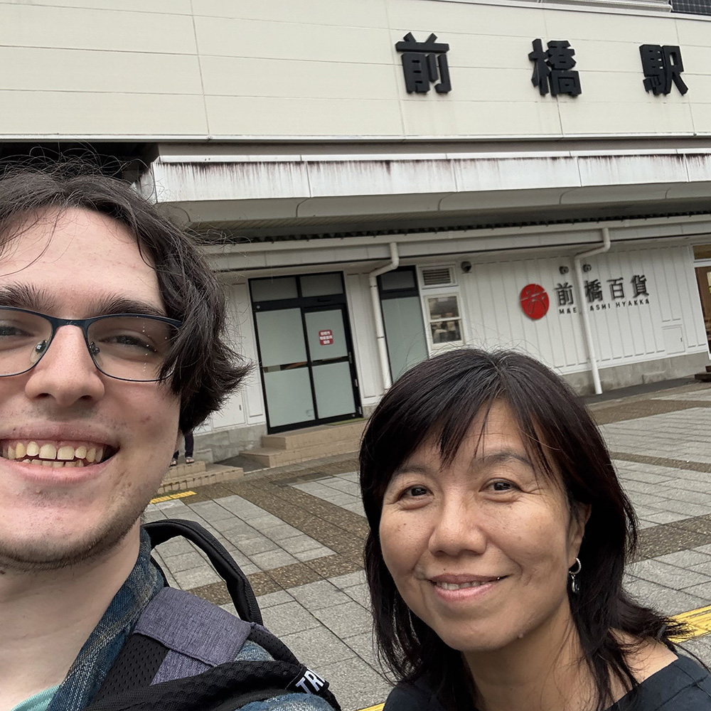 me and sensei in front of maebashi station