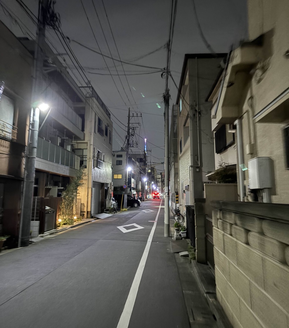 Street my house is on at night