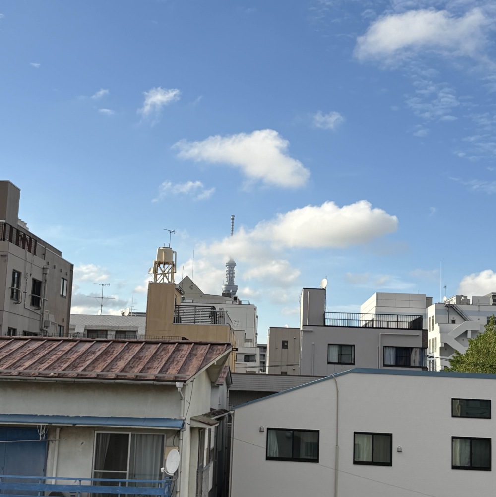 skytree in the clouds