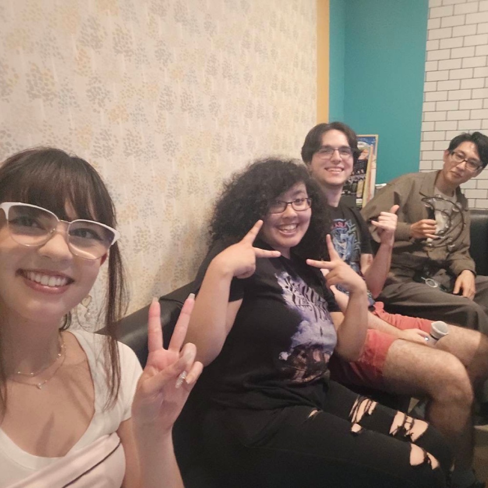me and friends at karaoke